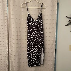 Fancy Girl Stretch Midi Tank Dress with Split